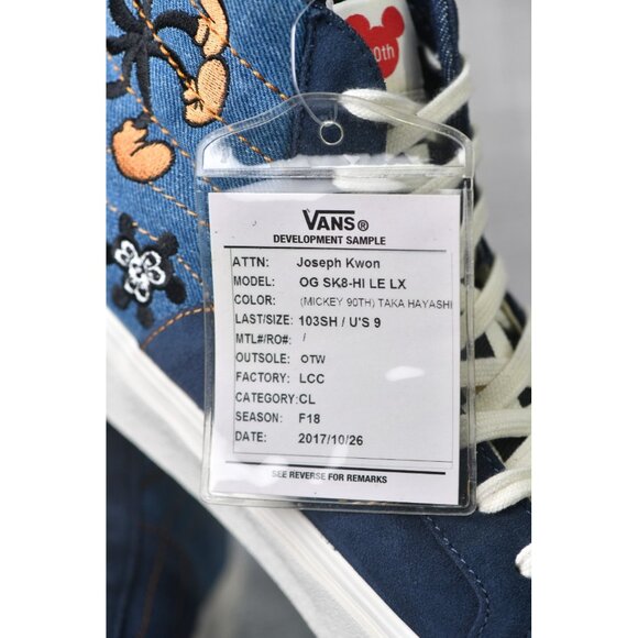 New! Size: 9 Men/10.5 Women | Disney x Taka Hayashi x Vans Sk8-Hi Mickey's 90th - Picture 16 of 16